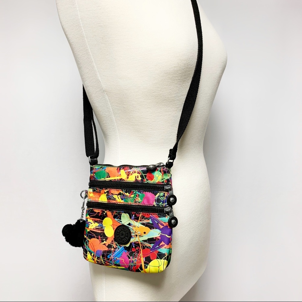 KIPLING Paint Splatter Print Mini Crossbody Bag